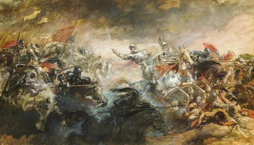 Zwart-wit foto van soldaten in uniform uit het verleden