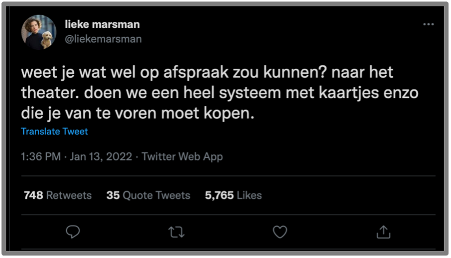 Lieke Marsman Tweet